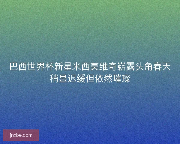 巴西世界杯新星米西莫维奇崭露头角春天稍显迟缓但依然璀璨