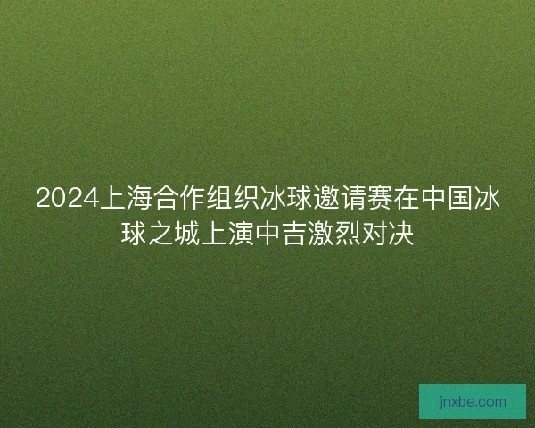 2024上海合作组织冰球邀请赛在中国冰球之城上演中吉激烈对决